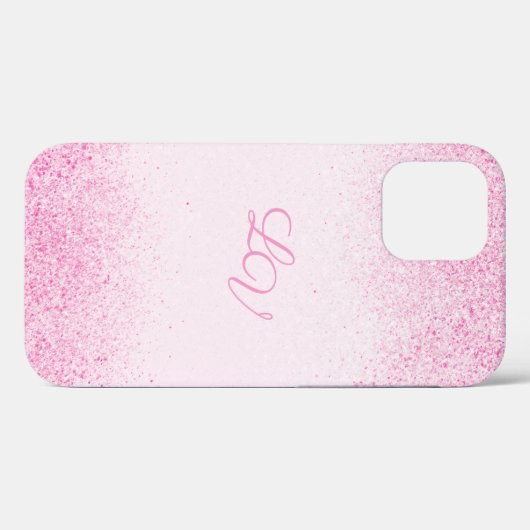 Glinsterend Roze Glitterstof Case-Mate iPhone Case (Achterkant (horizontaal))