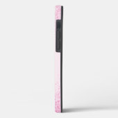 Glinsterend Roze Glitterstof Case-Mate iPhone Case (Achterkant / Links)