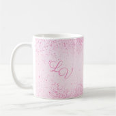Glinsterend Roze Glitterstof Koffiemok (Links)