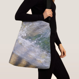 Glinsterend Water op Rotsen Tote Crossbody Tas