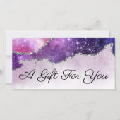 glinsterend waterverf agaat cadeaubon (Voorkant)