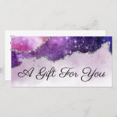 glinsterend waterverf agaat cadeaubon (Voorkant / Achterkant)