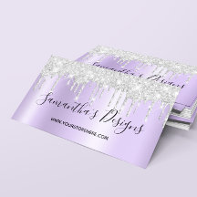 Glinsterend Zilveren Glitterdruppels Bleek Lavende