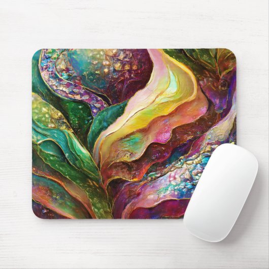 Glinsterende Abstracte texturen Muismat (Met muis)