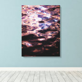 Glinsterende avondwater canvas afdruk (Insitu (Houten vloer))