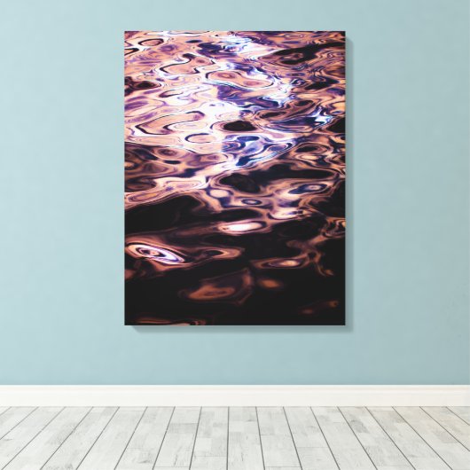 Glinsterende avondwater canvas afdruk (Insitu (Houten vloer))