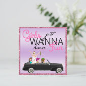 Glinsterende Bachelorette Kaart (Staand voorkant)