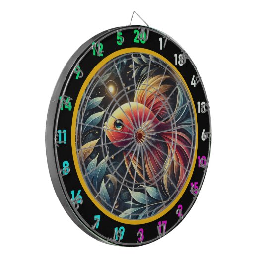 Glinsterende Betta Dartboard Game Set Dartbord (Voorkant Links)