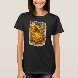 Glinsterende Bij Dansend Rond Halloween Pompoen Sc T-shirt