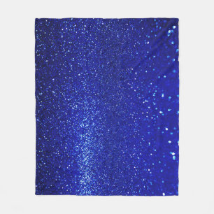 Glinsterende Blauw Glitter Canvas Fleece Deken
