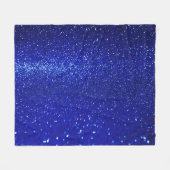 Glinsterende Blauw Glitter Canvas Fleece Deken (Voorkant (Horizontaal))
