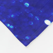 Glinsterende Blauw Glitter Canvas Fleece Deken (Hoek)