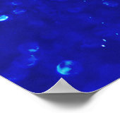 Glinsterende Blauw Glitter Canvas Poster (Hoek)