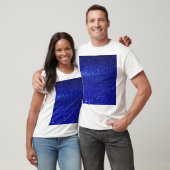 Glinsterende Blauw Glitter Canvas T-shirt (Unisex)
