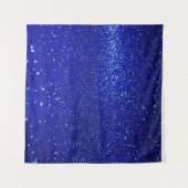 Glinsterende Blauw Glitter Canvas Wandkleed (Voorkant (horizontaal))