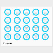 Glinsterende Blauw Zwembad Water Reflecties Bruilo Ronde Sticker (Vel)