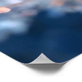 Glinsterende blauwe en gouden sneeuwvlok decoratie (Hoek)