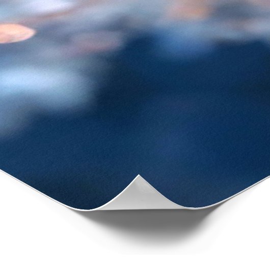 Glinsterende blauwe en gouden sneeuwvlok decoratie (Hoek)