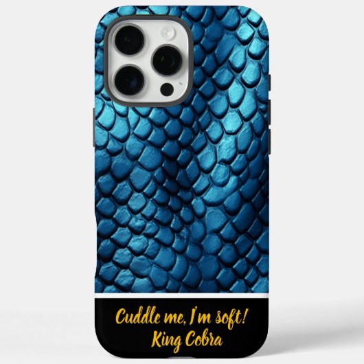 Glinsterende blauwe slangenhuid diep Case-Mate iPhone case (Achterkant)