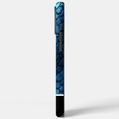 Glinsterende blauwe slangenhuid diep Case-Mate iPhone case (Achterkant / Links)