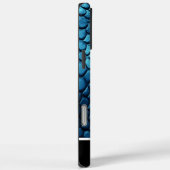 Glinsterende blauwe slangenhuid diep Case-Mate iPhone case (Achterkant / Rechts)