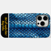 Glinsterende blauwe slangenhuid in zacht licht Case-Mate iPhone case (Achterkant (horizontaal))