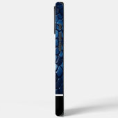 Glinsterende blauwe slangenhuidpatronen Case-Mate iPhone case (Achterkant / Links)