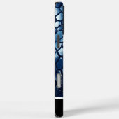 Glinsterende blauwe slangenhuidpatronen Case-Mate iPhone case (Achterkant / Rechts)