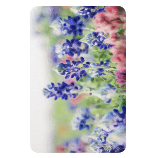 Glinsterende Bluebonnets Magneet (Verticaal)