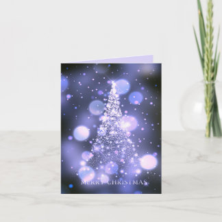 Glinsterende Bokeh Vrolijk Kerstboom Feestdagen Kaart