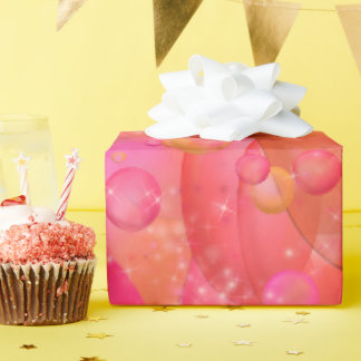 Glinsterende bubbels gefeliciteerd cadeaupapier