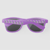 Glinsterende charme: Meerkat op roze Bokeh achterg Zonnebrillen (Achterkant)