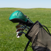 Glinsterende Crown Aqua Golf Head Hoesje Golfheadcover (Insitu)