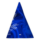 Glinsterende Crown Blue Feesthoedjes (Rechts)