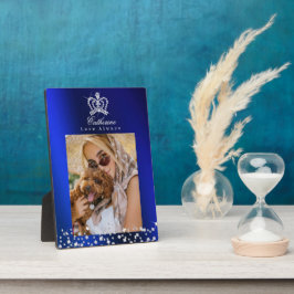 Glinsterende Crown Blue Fotoplaat