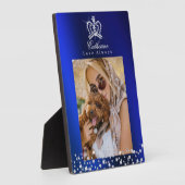 Glinsterende Crown Blue Fotoplaat (Zijkant)