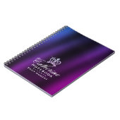 Glinsterende Crown Blue Paarse Notitieboek (Linkerzijde)