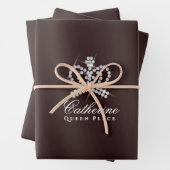 Glinsterende Crown Brown Inpakpapier Vel (In situ)