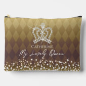 Glinsterende Crown Gold Accessoire Pouch Etui (Voorkant)