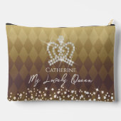 Glinsterende Crown Gold Accessoire Pouch Etui (Achterkant)