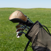 Glinsterende Crown Gold Golf Head Hoesje Golfheadcover (Insitu)
