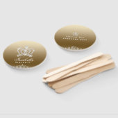 Glinsterende Crown Gold Handwaaier (Niet-gemonteerd)