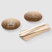 Glinsterende Crown Gold Handwaaier (Niet-gemonteerd)