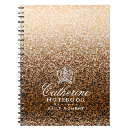 Glinsterende Crown Gold Notitieboek