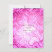 Glinsterende Crown Gradient Roze Uitnodiging (Achterkant)