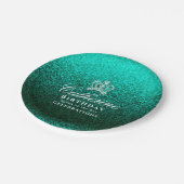 Glinsterende Crown Green Papieren Bordje (Gekanteld)