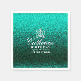 Glinsterende Crown Green Servet