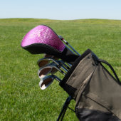 Glinsterende Crown Magenta Golf Head Hoesje Golfheadcover (Insitu)