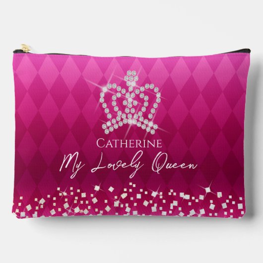 Glinsterende Crown Red Accessoire Pouch Etui (Voorkant)