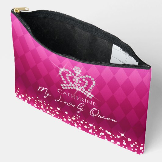 Glinsterende Crown Red Accessoire Pouch Etui (Open)